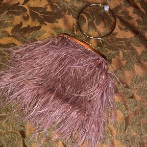 Topshop Ostrich Feather Handbag